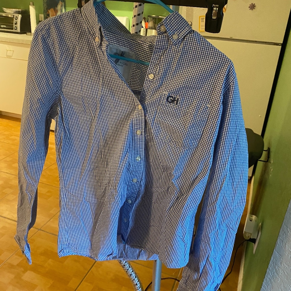 PLAID SHIRT WOMENS GILLY HICKS HOLLISTER SIZE M